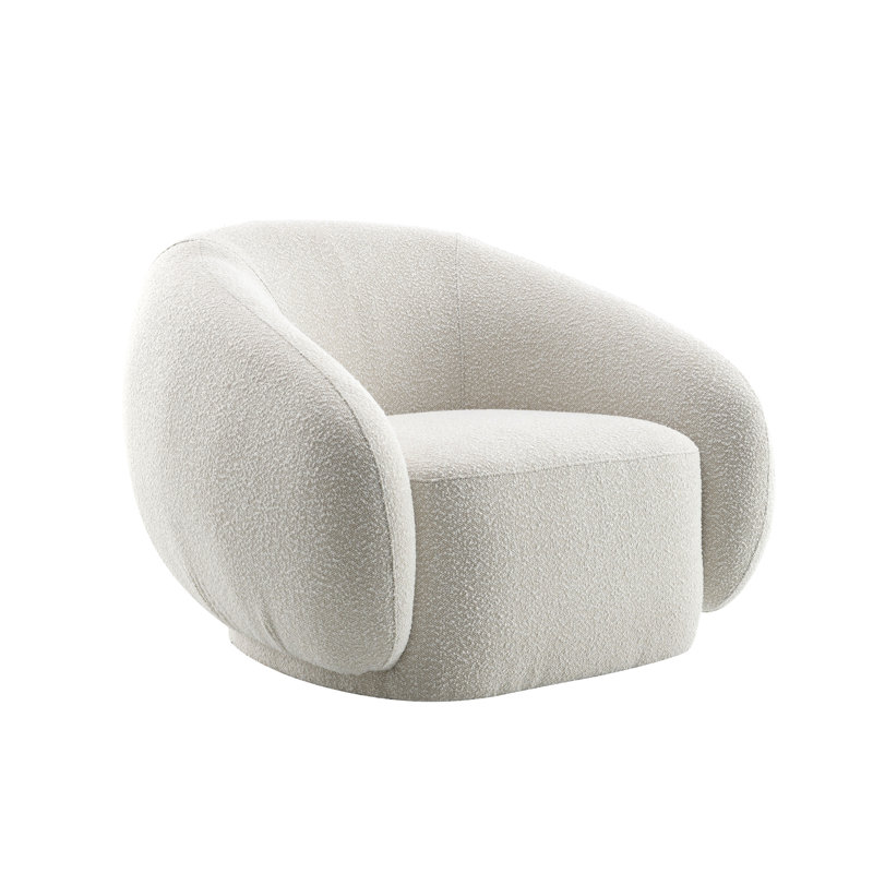 Fauteuil Isabel Boucle beige avec pivot, Beige