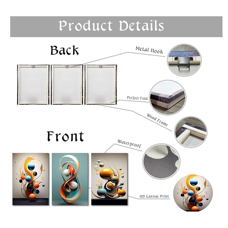 3 Piece Wrapped Canvas Set