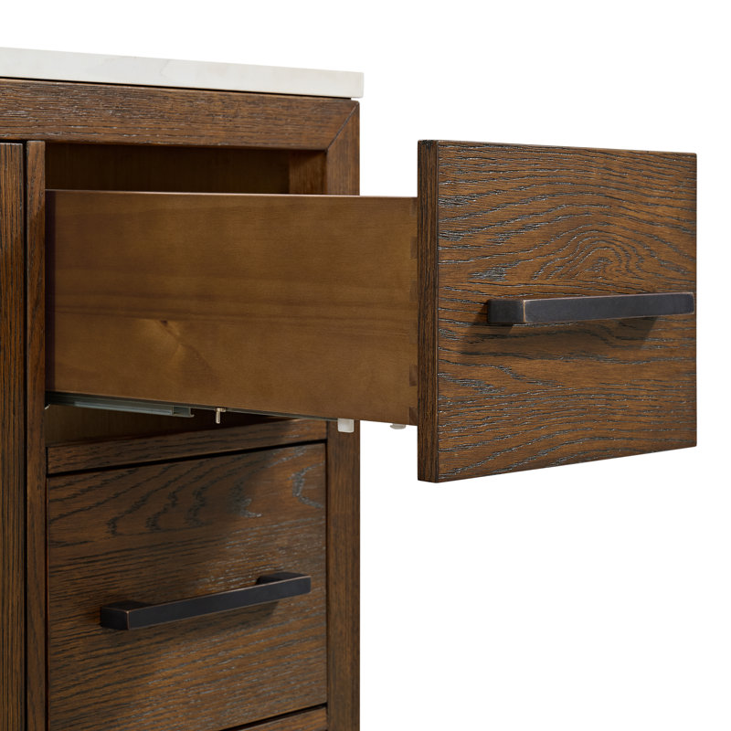 Alsup 48'' W Single Vanity, Enhanced Brown Oak