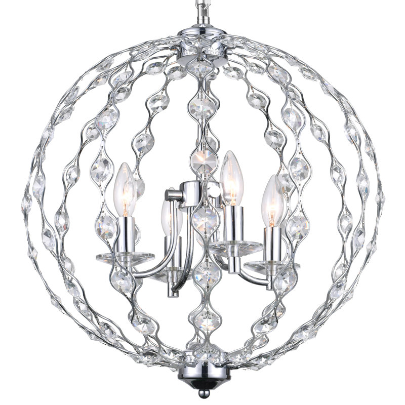 Lustre de globe de style bougie 4 lumières Ben