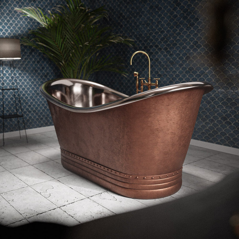 1780mm x 790mm Freestanding Copper Bathtub