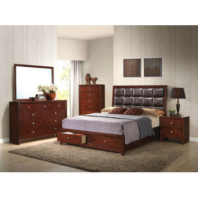 Ensemble de chambre configurable avec lit plateforme Alexei