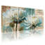 Plantes et fleurs, ensemble de 3 impressions sur toiles murales bleues et blanches-344163777