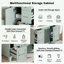 Meuble-lavabo avec lavabo en céramique, 4 tiroirs et tablette réglable