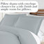 Housse de couette Southshore Basics de Southshore Fine Linens, coloris bleu, en microfibre doublement brossée 90 g/m², fermeture éclair invisible et attaches aux coins, 1 taie d'oreiller, taille Twin/Twin XL.-1944171975-1947770617