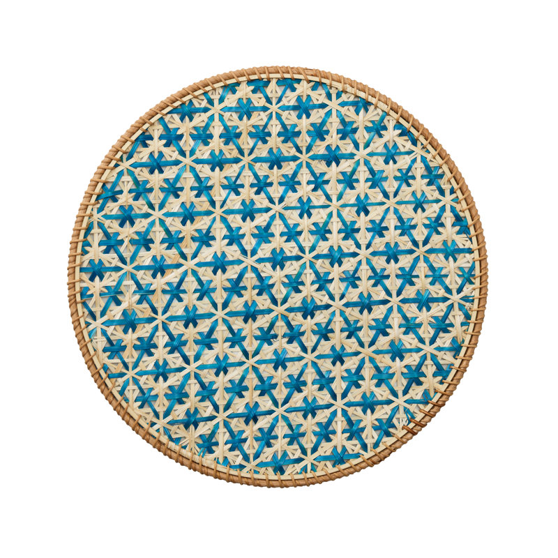Lanai Placemat, Natural/Turquoise