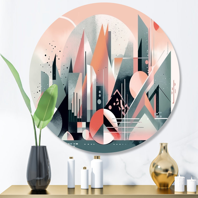 Décoration murale embrassant le cubisme IV, H 23 po x l 23 po x P 1 po