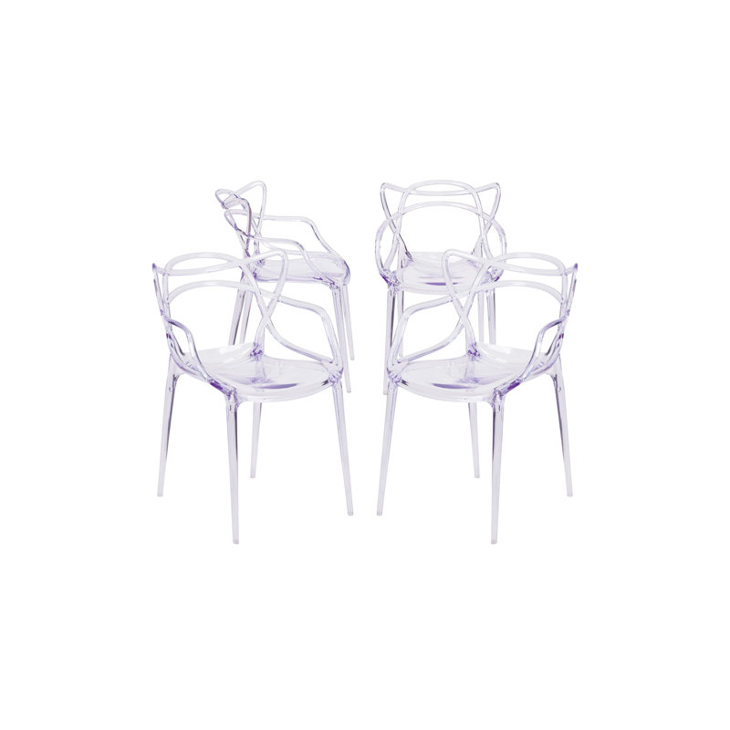 Modholic Nest Dining Chair, Clear (Set Of 4)