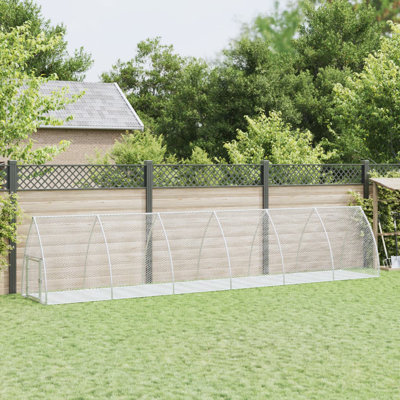 Rabbit Hutch Silver Galvanised Steel