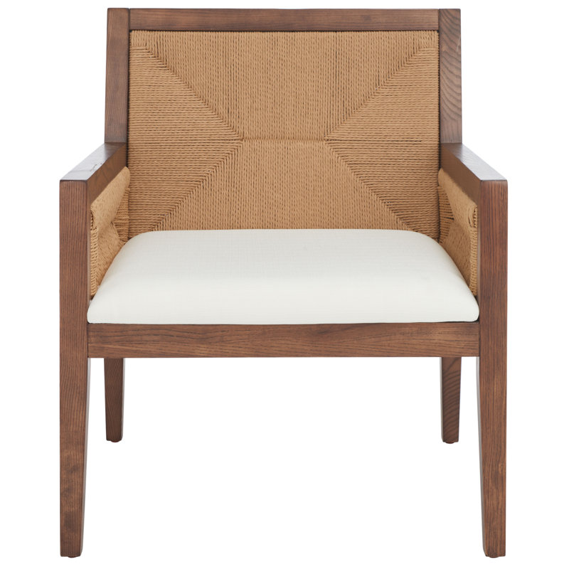Hudgins Woven Accent Chair, Walnut