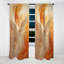 Panneau de rideau abstrait, motif de collage orange occultant - Dimensions infinies beige et orange-656628563