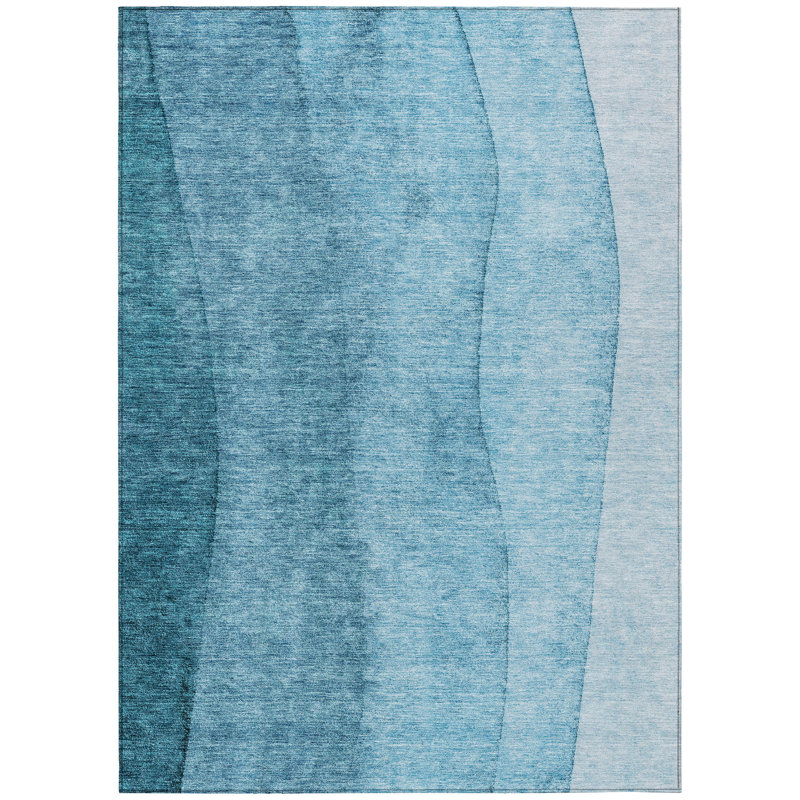 Lavonia Washable Ombre Indoor / Outdoor Rug, Rectangle 10' x 14'