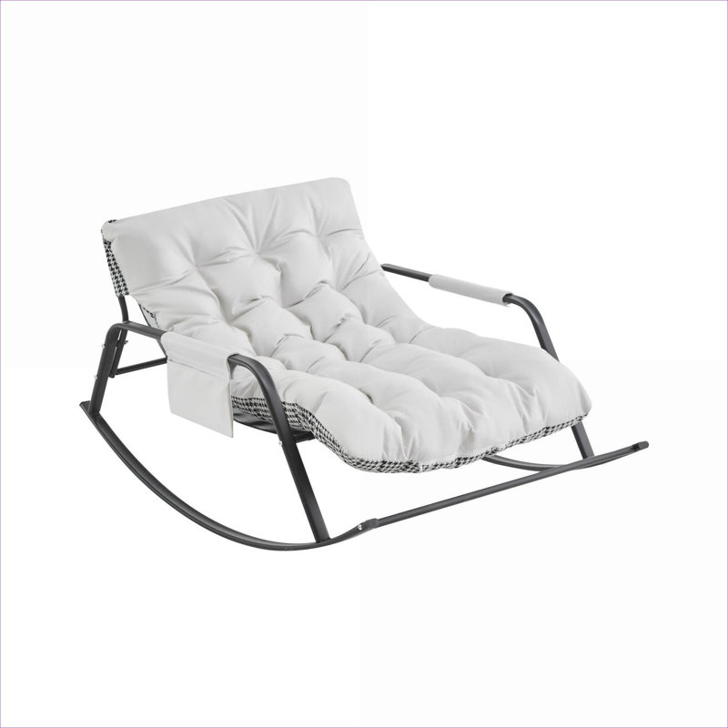 Chaise berçante inclinable en cuir BEIMO