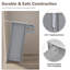 Armoire de rangement sur pied Red Barrel Studio® avec portes de tiroir et tablette réglable pour rangement gris-760717195