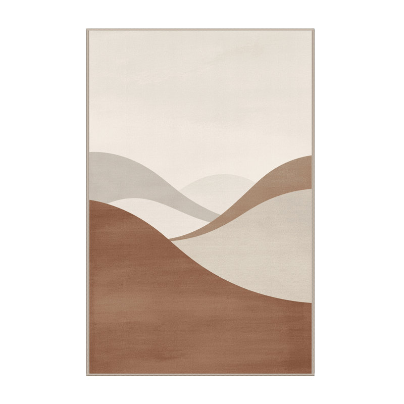 Machine Washable Godofreda Minimalist Solid Color Rug in Beige – Beige Binding, 8x10