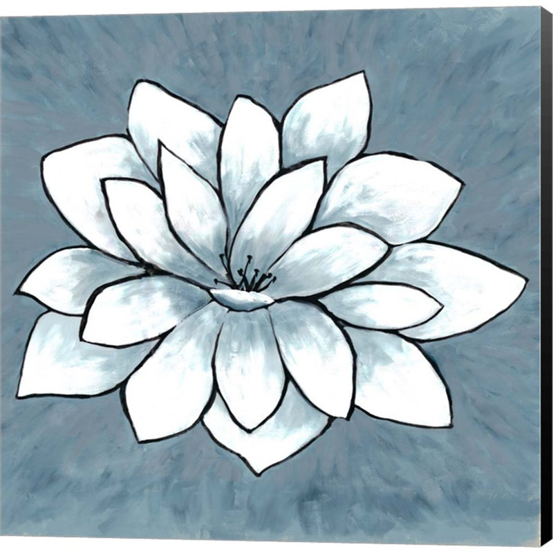 Décoration murale Lotus, Bleu / blanc