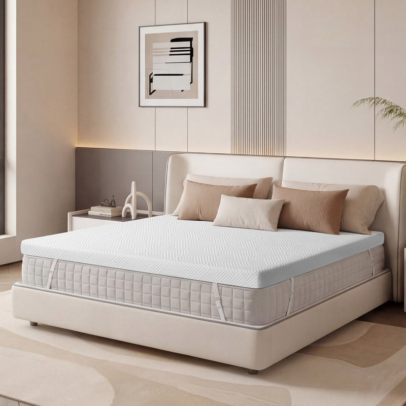 Medium Firm Mattress Topper, Memory Foam Bed Topper For Back Pain Relief, Mattress Topper With Removable Breathable Soft Cover