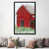 Toile encadrée de bois rustique foncé sélectionné