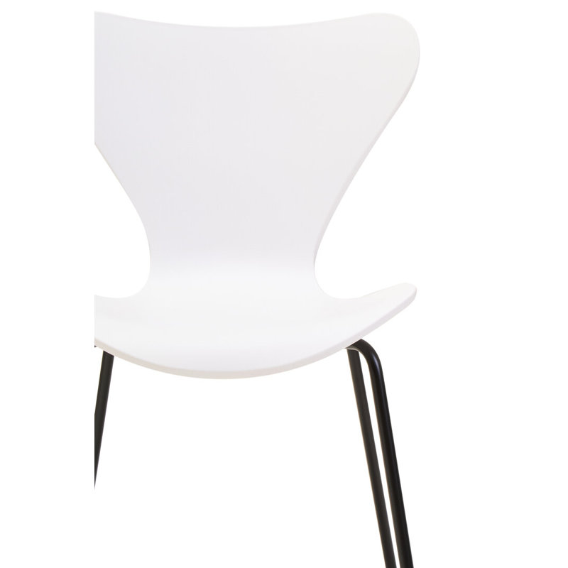 Side Chair, White/Black
