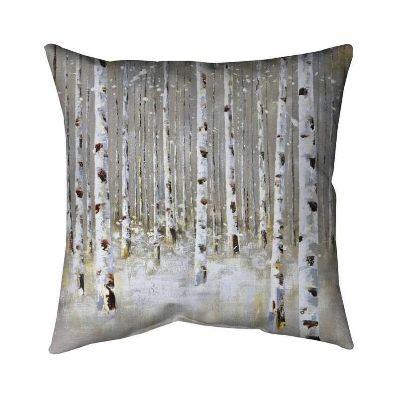 Birch Forest by Winter - Holidays Bedroom – Throw Pillow Cover Only, Double-Sided Print, Insert Not Included