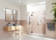 Stellar 70 in. W x 78 in. H Fully Frameless 3 Panel Inline Glass Hinged Shower Enclosure