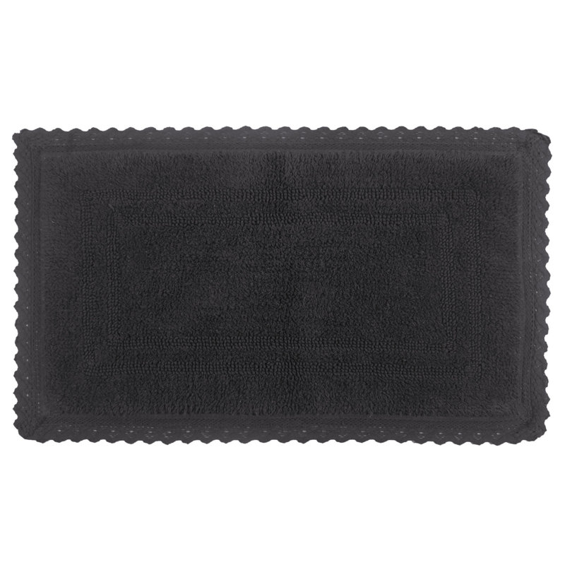 Tapis de bain réversible 100% coton Opulent Bathmat, l 21 po x L 34 po, gris