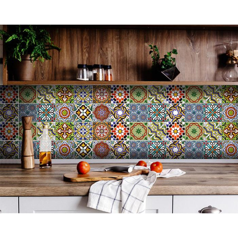 Carreau de mosaïque auto-adhésif en vinyle 5 po x 5 po