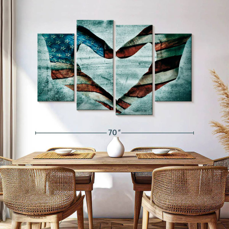 Borges USA Heart Hands, 42" H x 68" W