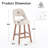 Mid-Century Modern Armless Upholstered Counter Stool-1760559297