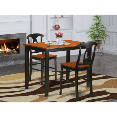 Socha Counter Height Rubberwood Solid Wood Dining Set by Charlton Home