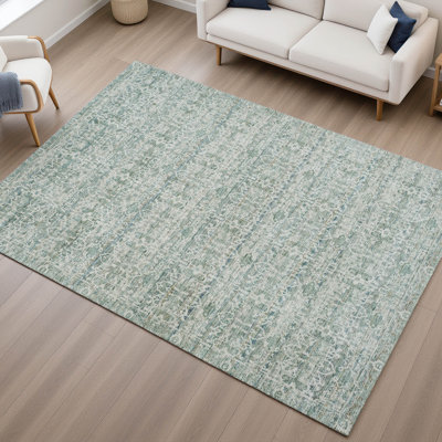 Premium Machine Washable Mayfield AMF2152 Striped Rug