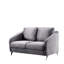Velours gris avec coutures à motif de losanges et pieds stables dans le salon sophistiqué avec inclinaison électrique