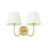 2-Light Armed Fabric Wall Sconce-448498829-448498828