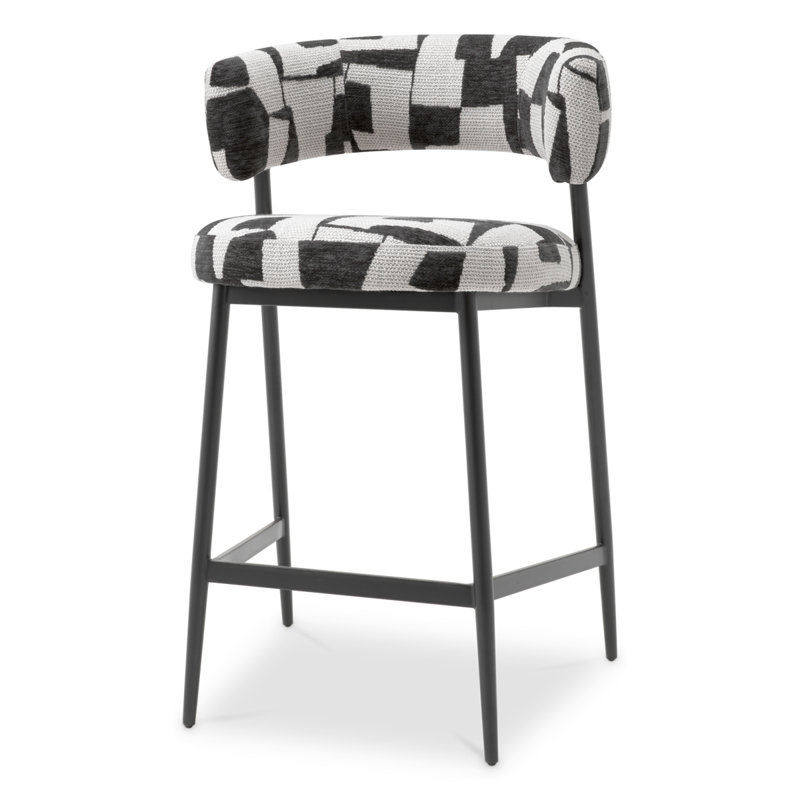 Bar Stool Folsom Brooklyn Black, Counter Stool (27.56” Seat Height)