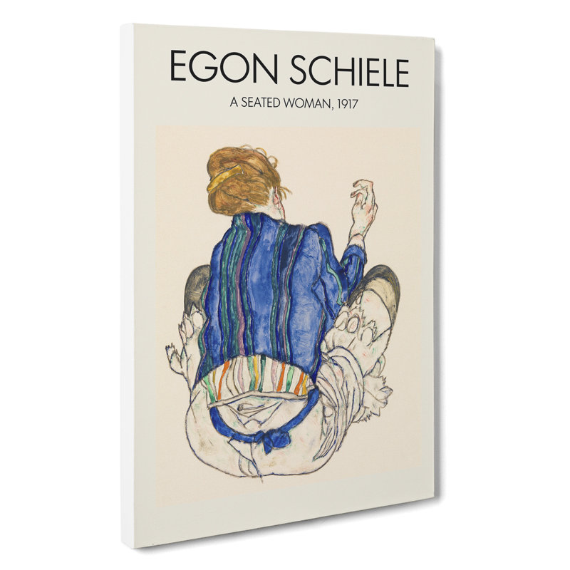 Seated Woman Vol.2 by Egon Schiele - Wrapped Canvas Painting, 60cm H x 40cm W x 3cm D