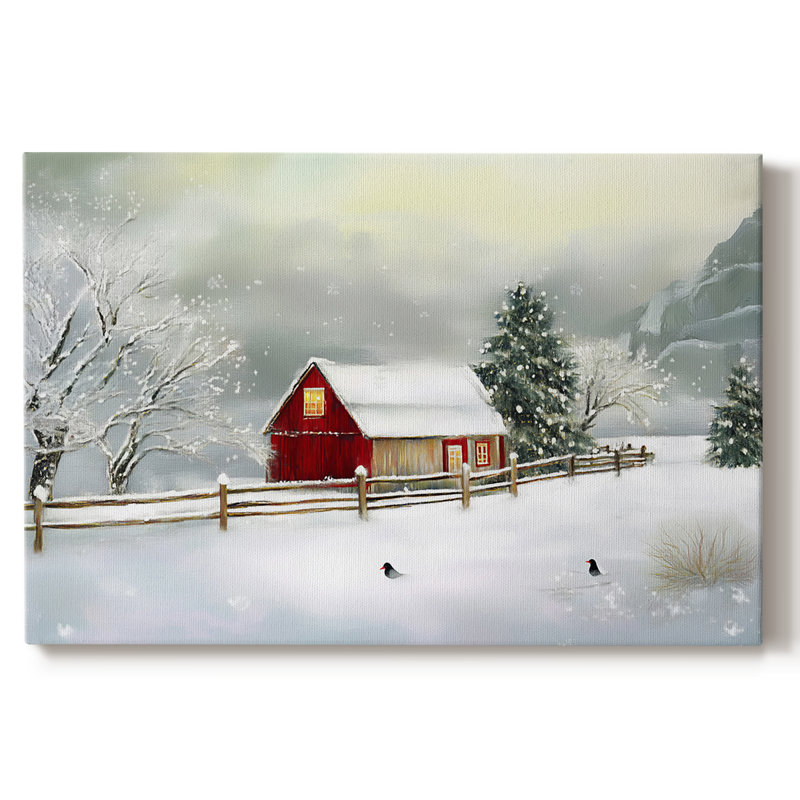 Art de vacances de Noël III - Toile tendue avec châssis - CLII, H 12 po x l 18 po