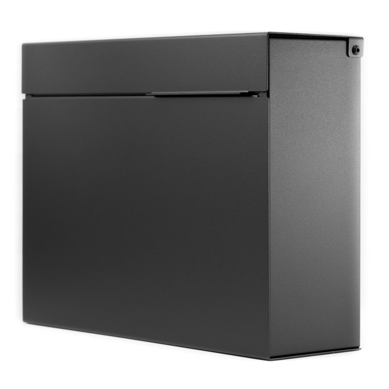 Steel Wall Mounted Mailbox, Black