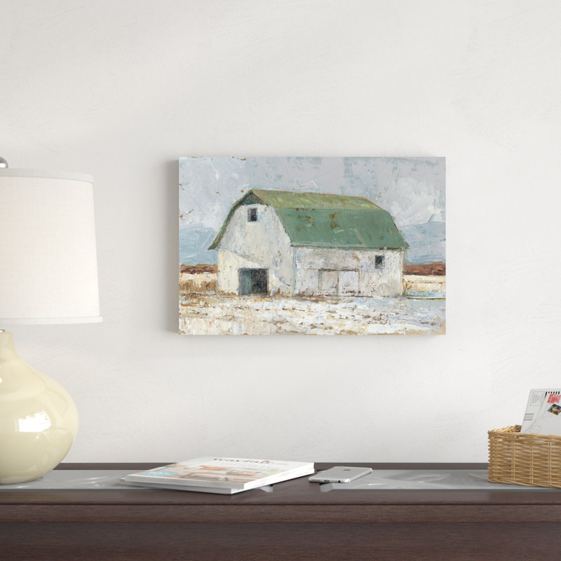 " Whitewashed Barn II " by Ethan Harper Painting Print, 12" H x 18" W x 1.25" D