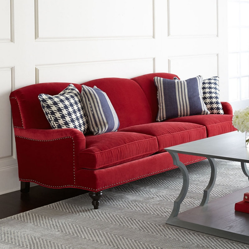 Retro Red Casual Sofa