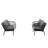 Dundesert 5 - Person Patio Conversation Set with Cushions-1172560120