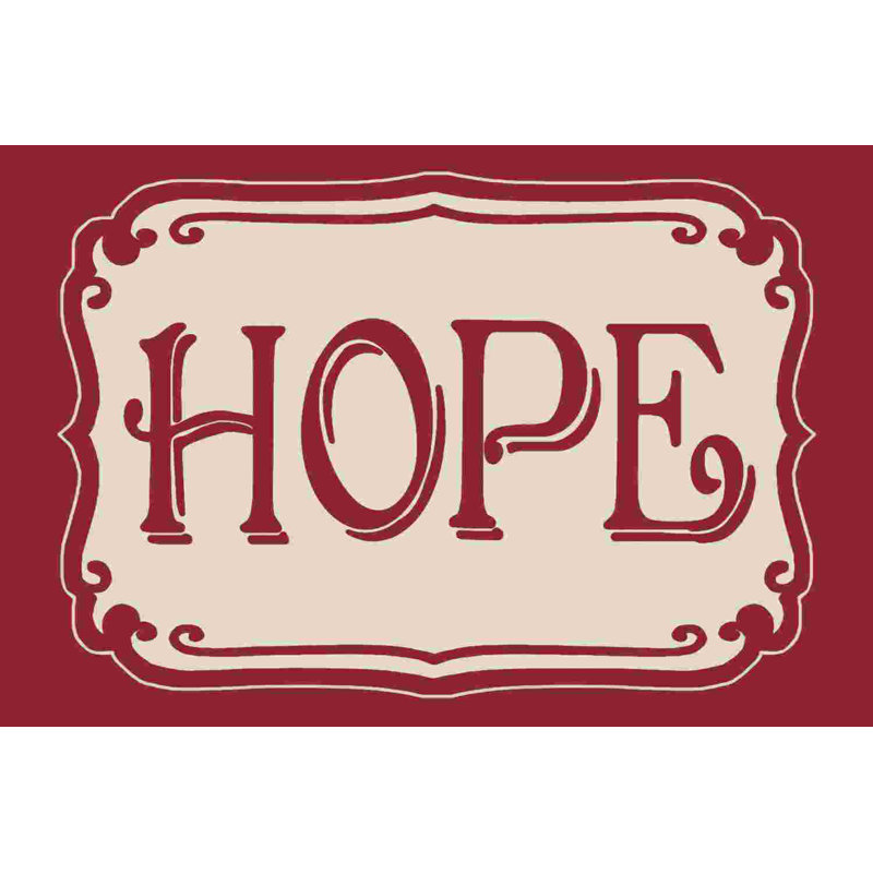 «Fancy Hope», art textuel sur toile tendue, H 8 po x l 12 po