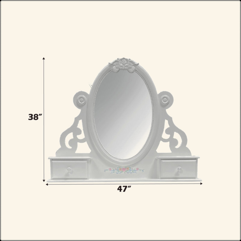Miroir à bijoux blanc