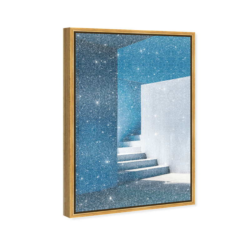 Deep Ocean Walls I Print by Oliver Gal, 31"H x 21"W, Gold Floater Frame