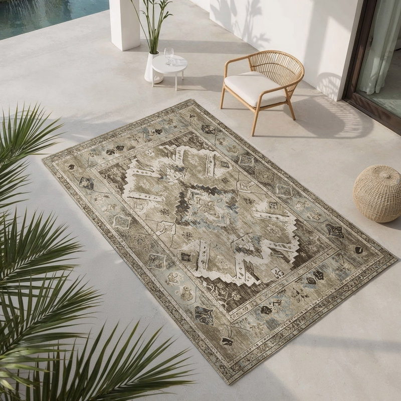 Tapis intérieur et extérieur Historic Elegance, Rectangle 5' x 7'