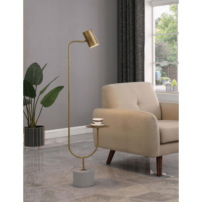 Lampe de table réglable sur pied 55 po Laiton antique