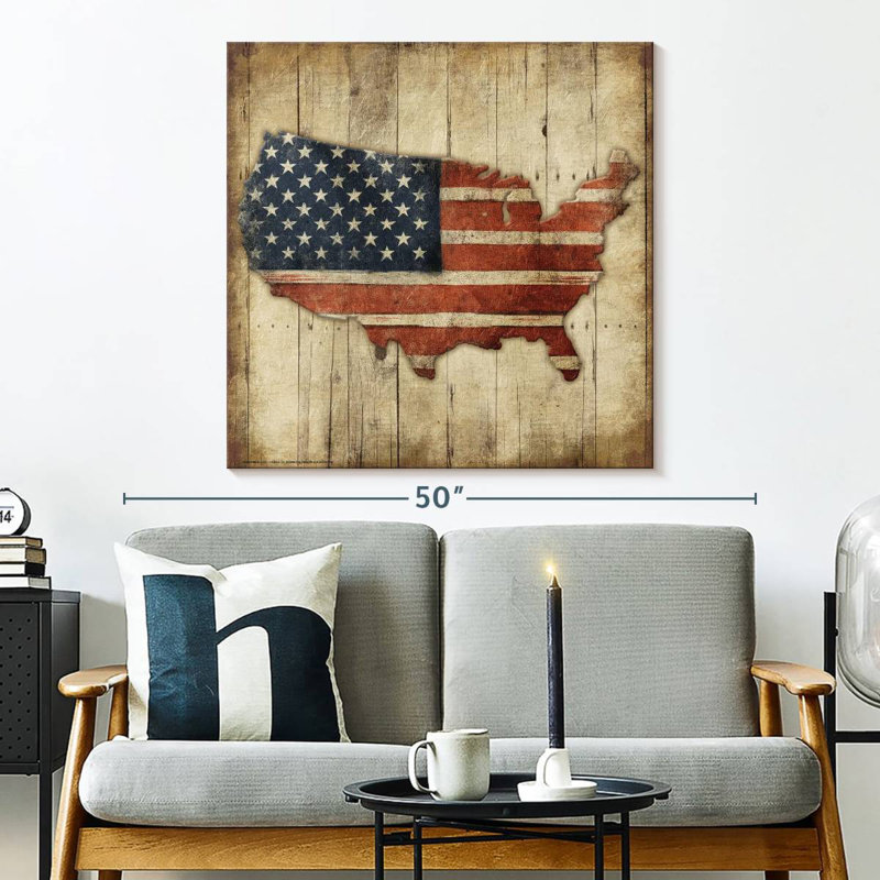 Carte des États-Unis en bois Aliaz