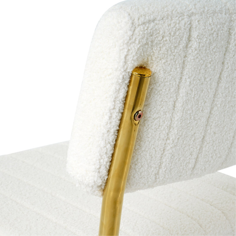 Tabouret de comptoir 20,1 po, Or, Blanc