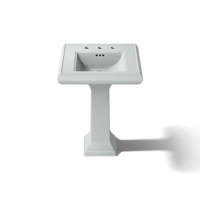 Memoirs 26.375" Tall Rectangular Pedestal Bathroom Sink with Overflow