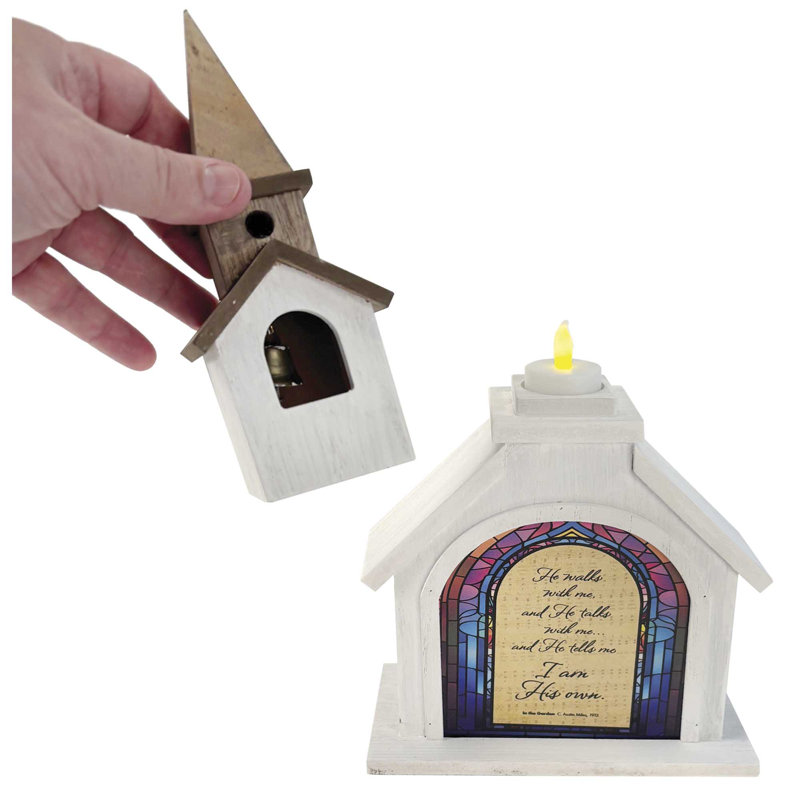 Figurine d'église dans le jardin 14,5H