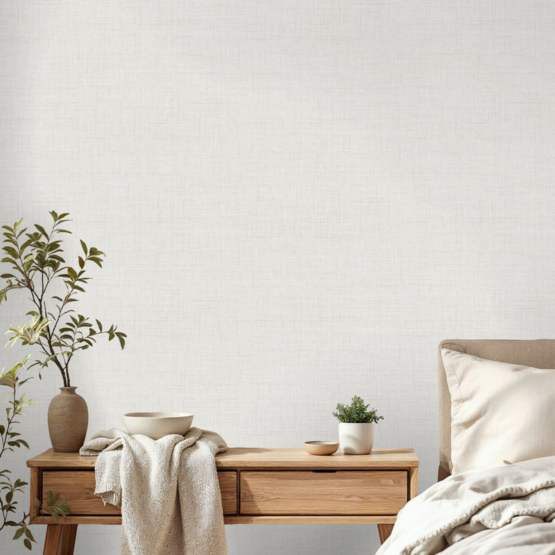 Larson Texture Light Grey Wallpaper